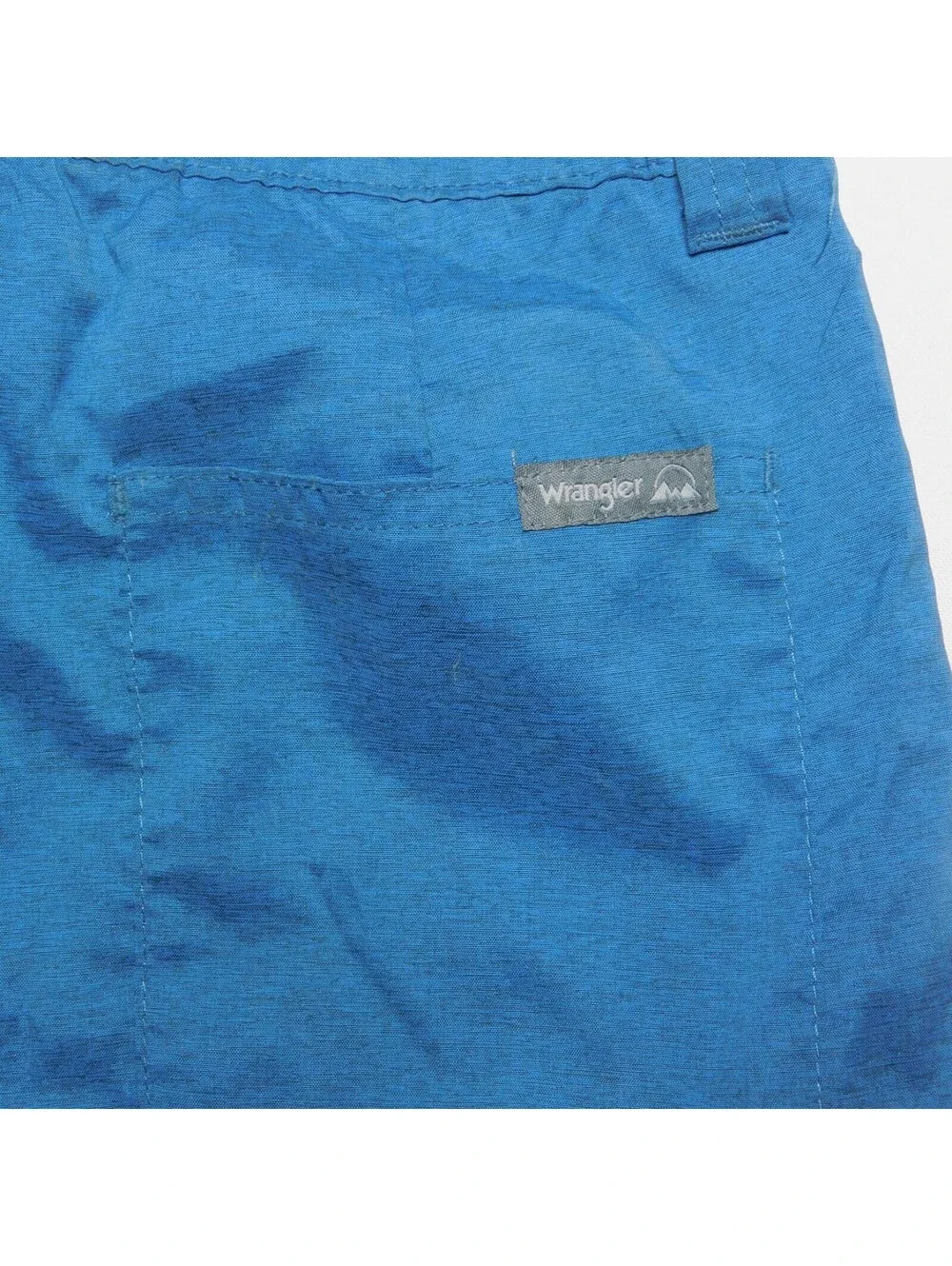Wrangler Boys Cargo Shorts Size L 10/12 Blue Tech Belted Utility Hike Casual Nyl